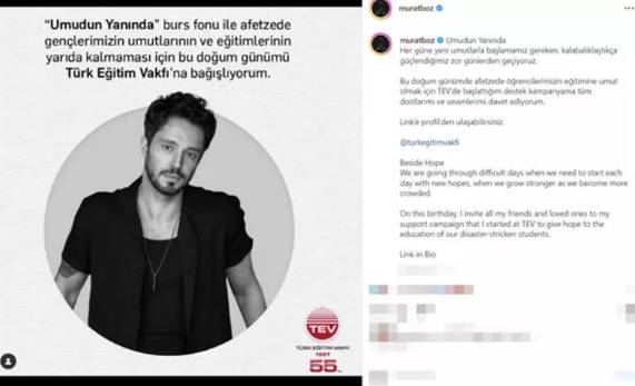 Murat Boz'dan anlamlı hareket...